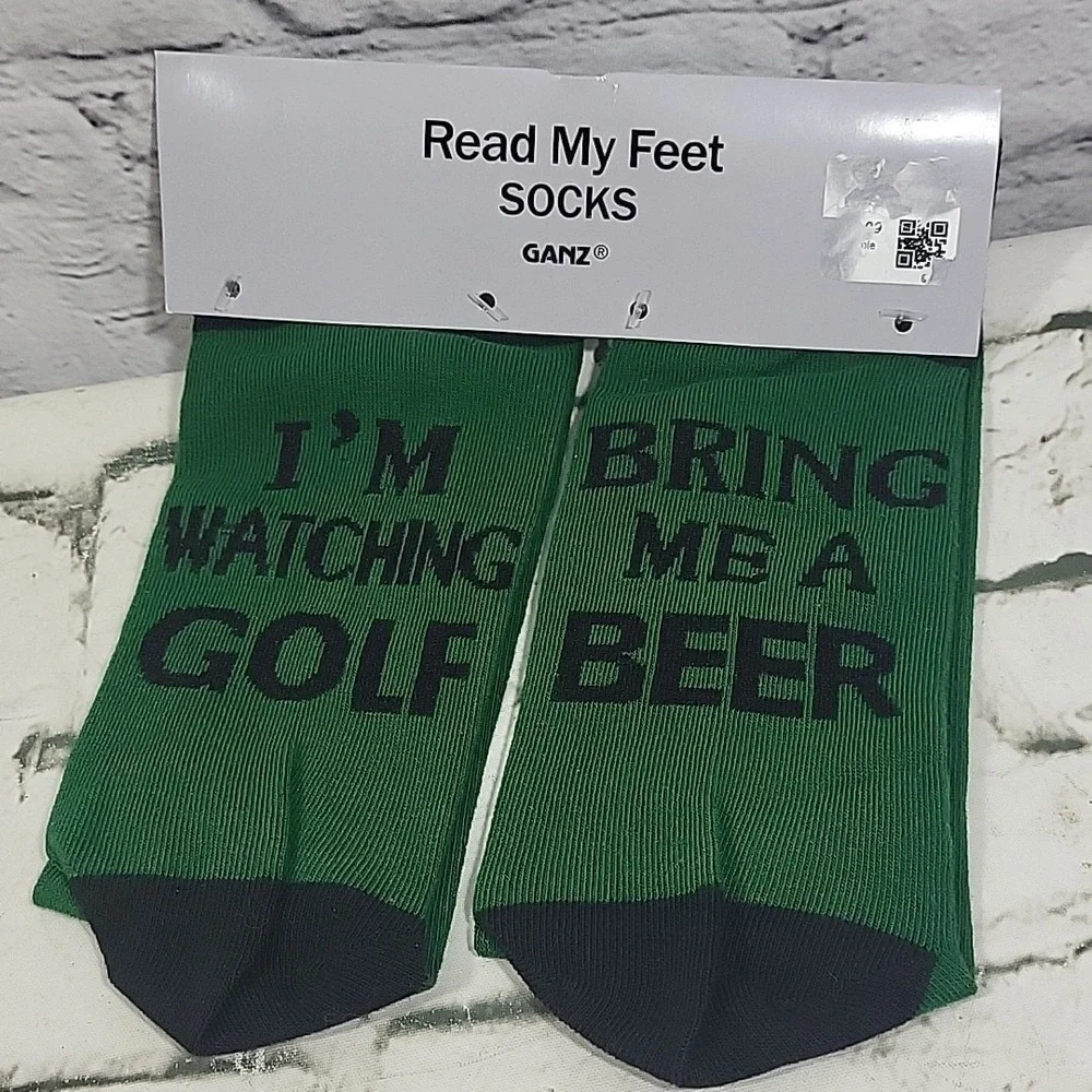 Mens Socks Novelty Lot Of‎ 3 Pairs Watching Golf Beer Warthog Kangaroo New
